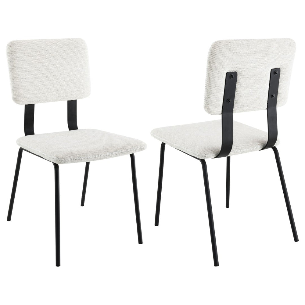English Elm Darby Pu Leather Dining Side Chairs Set of 2 with Chrome Frame Modern Kitchen B062P440462