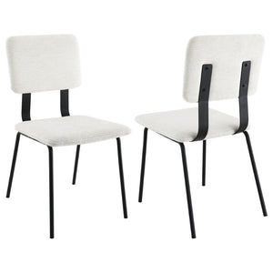English Elm Darby Pu Leather Dining Side Chairs Set of 2 with Chrome Frame Modern Kitchen B062P440462
