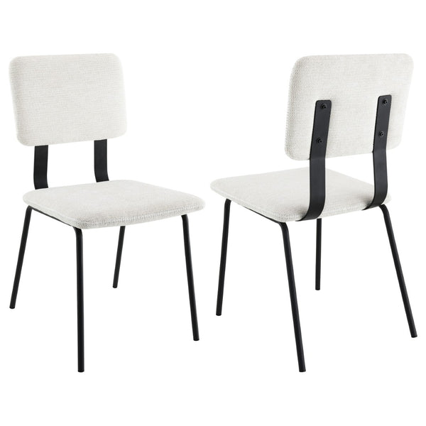 English Elm Darby Pu Leather Dining Side Chairs Set of 2 with Chrome Frame Modern Kitchen B062P440462