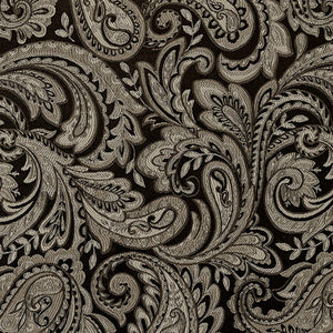 English Elm Jacquard Madison Park Aubrey Window Curtain Pair with Paisley Weave, Faux Silk Piping, OEKO-TEX Certified Black 3.05 L x 10.24 W x 10.24 H B03598268