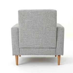 English Elm Christopher Knight Home® - Sawyer Light Grey Mid-Century Modern Fabric Club Chair - 100% Polyester, Rubberwood Legs, Cozy Comfort 61237.00LGTW