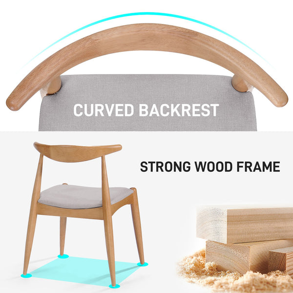 English Elm Christopher Knight Home® - Set Of 2 Rubberwood Dining Chairs With Ergonomic Backrest & Plush Cushions For Comfort & Style N759P307032B