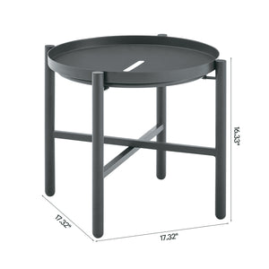 English Elm Sunset 3-Piece Conversation Set with Removable Zippered Cushions, Waterproof UV Fabric, Rust‑Resist Grey B365P397649