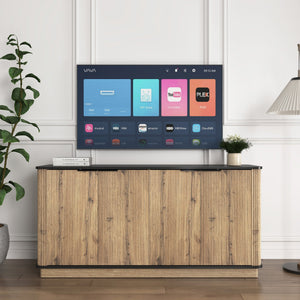 English Elm Multi-Functional Mdf Sideboard - Stylish Storage For Tvs & Tableware, Compact Design, Easy Assembly W3226P279083