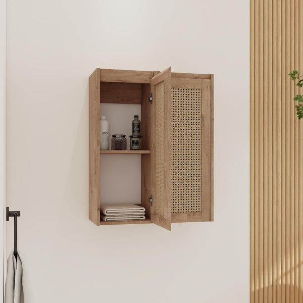 English Elm 24" Bathroom Side Cabinet - Wall-Mounted, Soft-Close Doors, Modern Design & Durable Storage Solution W999S00338