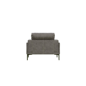 English Elm Wallace & Bay - Charcoal Transitional Leather Chair in Dark Gray Fabric — Stylish, Easy-Care Accent Seating 44"W x 34"D B361P384434