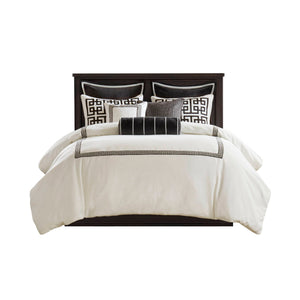 English Elm 9 King Jacquard Oversized Duvet Comforter Set with Shams & Decorative Pillows – Luxurious Bedding Ensemble Multicolor 22.83 L x 18.9 W x 17.32 H B035P319230