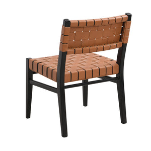 English Elm Christopher Knight Home® - 5PCS Modern Industrial Dining Set with PU Leather Chairs & Rubberwood Frame, Metal Hairpin Table Design Ash Brown,Brown 74688.00BRN_N771P205332A