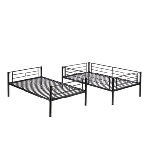 English Elm Twin Over Steel Bunk Bed with Pull Out Trundle Stair Access Kids Room W311120500