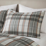 Intelligent Design Blake Casual Plaid Duvet Cover Set ID12-2335 Tan/Gray