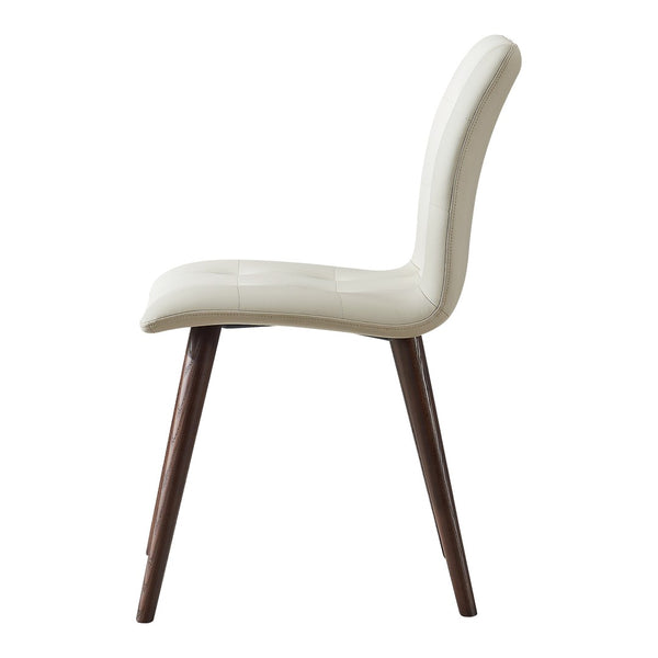 English Elm Dining Chair Set of 2 Mid Century Pu Upholstered Seat with Oak Legs for Any Room W5630P456169