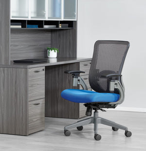 OSP Home Furnishings Vertical Mesh Back Ergonomic Office Chair with Lumbar Support and Pneumatic Lift 889-7TG1N4421G