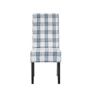 English Elm Christopher Knight Home® - DINING Chair with Plush Fabric Upholstery, Rubberwood Legs, Contemporary Minimalist Comfort and Style Blue+Cream 60162.00DBLUPLD