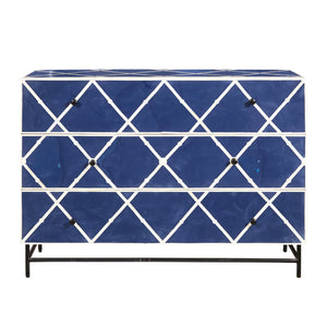 Navy Blue 3-Drawer Accent Chest Multi with Navy Finish P301511 Pulaski Furniture