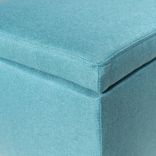 English Elm Ottoman Bench Seat with Lift Top Hidden Storage Polyester Upholstered Entryway Piece Teal 60159.00DTE