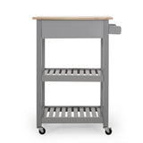 Christopher Knight Home® - Noble House - Dade Kitchen Cart with Wheels