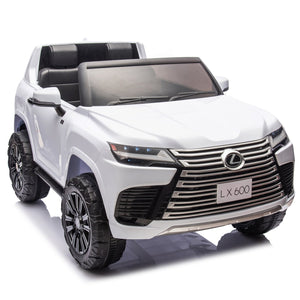 English Elm Licensed Lexus Lx600 24v Two Seater Kids Ride on Suv with Remote and Suspension White W1578P339060