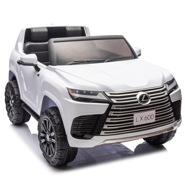 English Elm Licensed Lexus Lx600 24v Two Seater Kids Ride on Suv with Remote and Suspension White W1578P339060