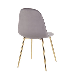 English Elm Mid-century Modern Dining Chairs with Wood Slat Back and Upholstered Seat Set of 2 B202P223628