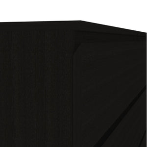 English Elm Seul Six Drawer Double Dresser Superior Top — 60.4" Wide Spacious Surface, Smooth All-Metal Rails, Sleek Design Black 36 L x 24 W x 6 H B128S00115