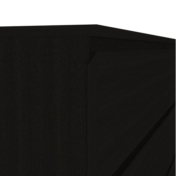 English Elm Seul Six Drawer Double Dresser Superior Top — 60.4" Wide Spacious Surface, Smooth All-Metal Rails, Sleek Design Black 36 L x 24 W x 6 H B128S00115
