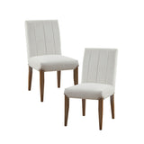 Madison Park Audrey Transitional Channel Tufting Dining Chair (Set of 2) MP108-1139 Cream