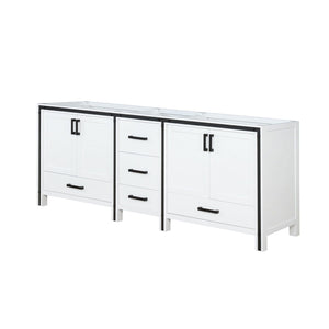 English Elm White Double Bath Vanity 84-in W x 22-in D Solid Wood Frame E0 Plywood, Soft-Close Drawers, Fully Assembled, Ample Storage B2731P260749