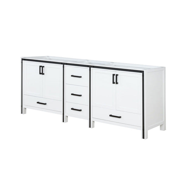 English Elm White Double Bath Vanity 84-in W x 22-in D Solid Wood Frame E0 Plywood, Soft-Close Drawers, Fully Assembled, Ample Storage B2731P260749