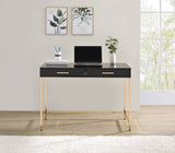 OSP Home Furnishings Alios Black Desk Black/Gold