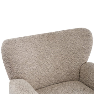 English Elm Modern Bouclé Wingback Swivel Chair with 360 Degree Rotation for Living Room Black,Camel N776P403573M