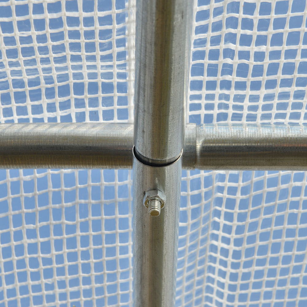 English Elm Outsunny Walk-in Tunnel Greenhouse Steel Frame Anti-tear Pe Cover Ventilated Garden W2225P217792