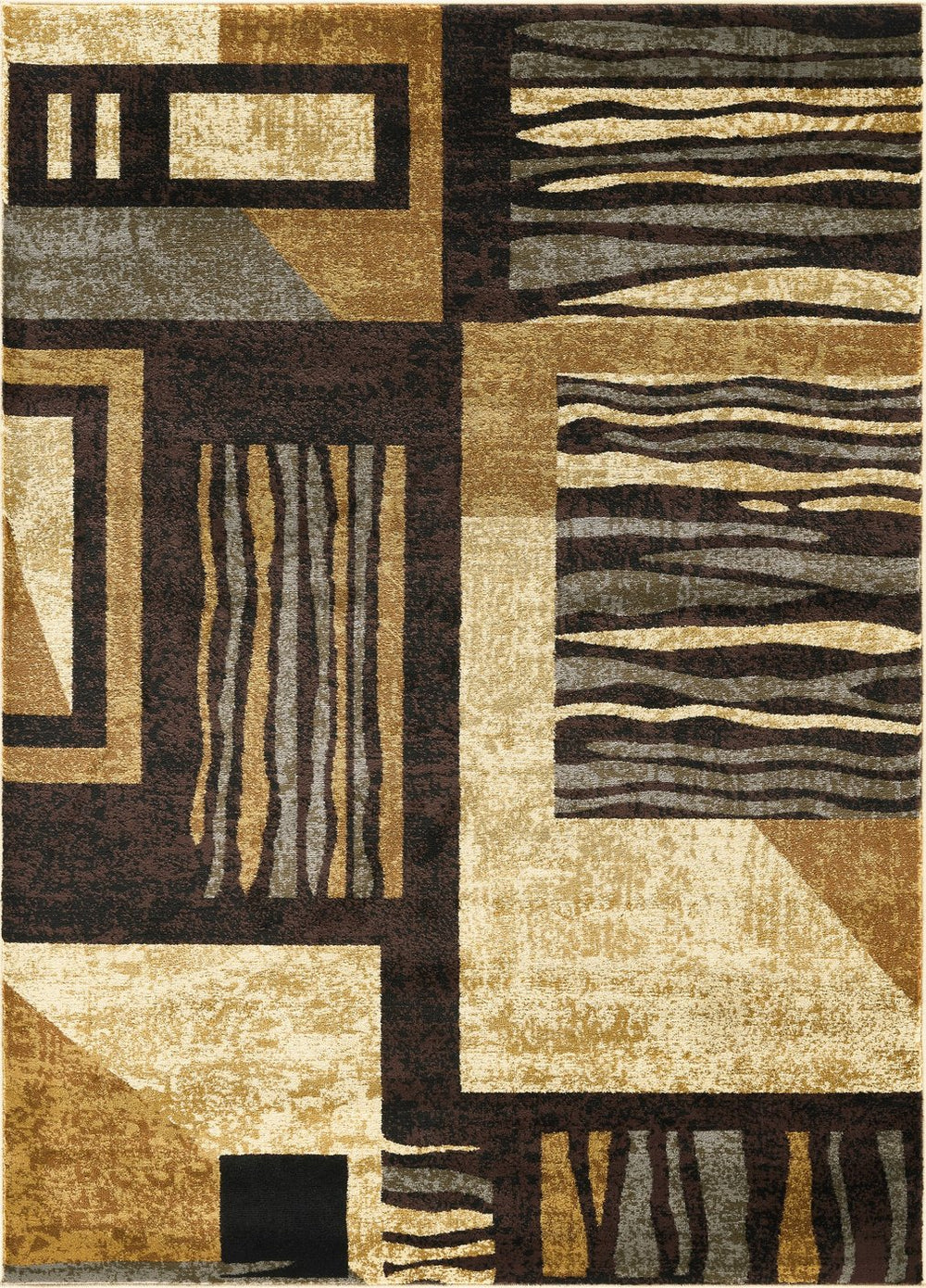 English Elm Bristol Geometric Stripe Area Rug Bold Multi-toned Pattern for Living or Dining Rooms B186P452309