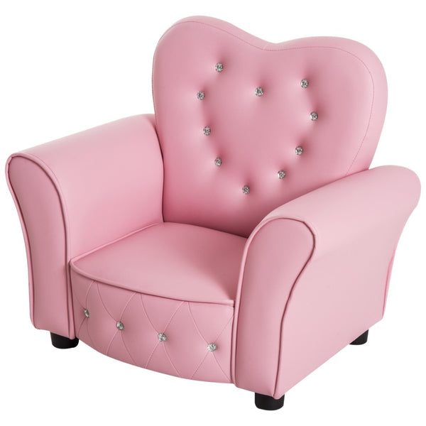 English Elm Qaba Kids Sofa - Stylish Pink Upholstered Toddler Couch With Diamond Tufting, Perfect For Playrooms! W2225P217362-GIGA