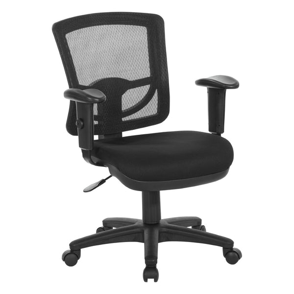 OSP Home Furnishings Progrid® Mesh Back Ergonomic Task Chair with Lumbar Support and Adjustable Arms 28174-30