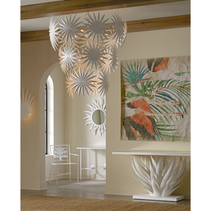 Bismarkia White Chandelier Inspired by Nature, Elegant Design with 13 Lights for Stunning Spaces