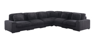 English Elm Sloane Charcoal Corduroy Reversible L-Shape Modular Sectional Sofa For Stylish Living Spaces B061S00923-GIGA