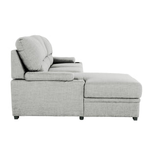 English Elm Luxurious Sectional Sleeper Sofa with Storage, Cupholders & Pocket Coil Comfort for Entertaining 93"L B2741S00008