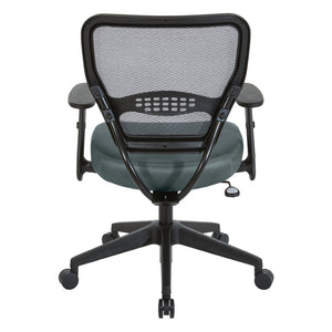 OSP Home Furnishings Professional Mesh Back Manager Chair with Lumbar Support Padded Seat and Synchro Tilt 5500-2M