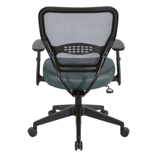 OSP Home Furnishings Professional Mesh Back Manager Chair with Lumbar Support Padded Seat and Synchro Tilt 5500-2M