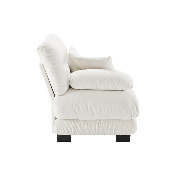 English Elm 27 Modular Left Facing Armless Sofa Section Chenille Upholstered Living Room Piece W714P253468