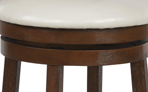 OSP Home Furnishings Swivel Stool 30" Cream / Dark Walnut Finish