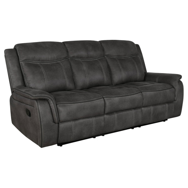 English Elm Franklin Microfiber Reclining Sofa Set with Wall Hugger Design and Tufted Cushioning B062S01586
