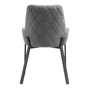 English Elm Lloyd Quilted Polyester Dining Chair Set with Iron Base for a Modern Table B2769P504203