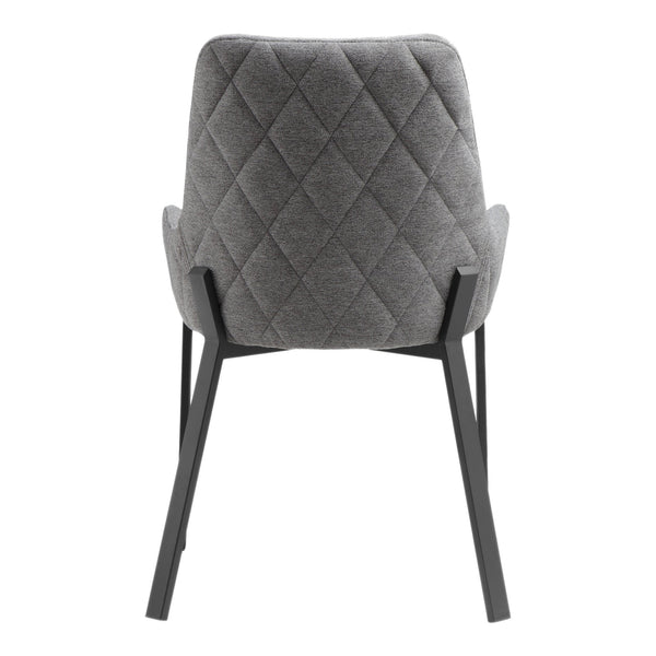 English Elm Lloyd Quilted Polyester Dining Chair Set with Iron Base for a Modern Table B2769P504203