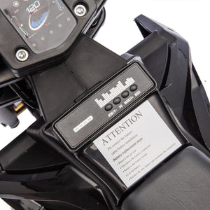 English Elm 24v Kids Electric Motocross Motorcycle 200w Hub Motor Suspension Led Bluetooth Audio Black W1578P225053