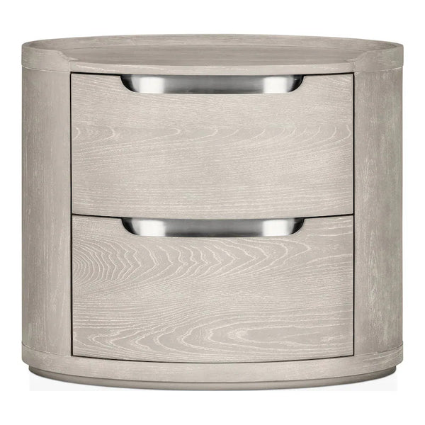 English Elm Modern Matte Two-drawer Nightstand with Dovetail Joints and Felt-lined Storage Light Gray B2741P431070