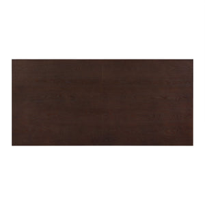 English Elm Christopher Knight Home® - 82 Lowell Pedestal Dining Table Solid Wood Rectangular 82-inch Seating for 6-8 Elegant Gatherings Espresso N771P361468O