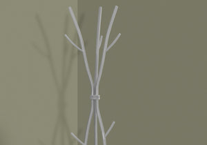 English Elm Coat Silver Hammered Metal Hall Tree with 11 Hooks, Tree-Branch Design, Tripod Base, 74"H Stylish B2710P218926