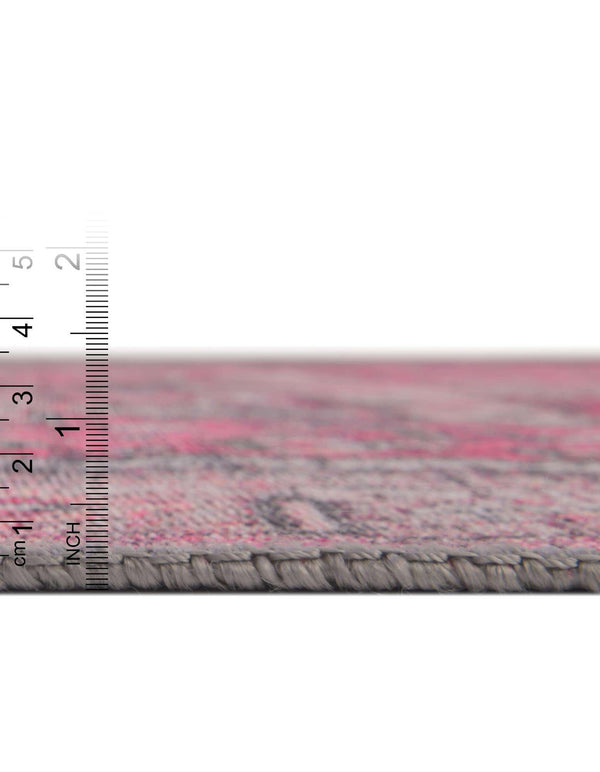 Unique Loom Timeless Peter Machine Made Abstract Rug Pink, Black/Ivory/Light Brown 7' 7" x 10' 6"