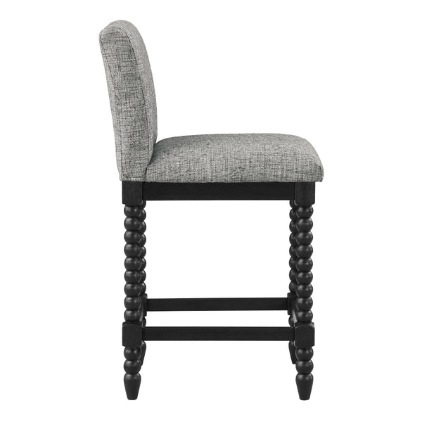 OSP Home Furnishings ELIZA 26" Spindle Counter Stool  Graphite / Black